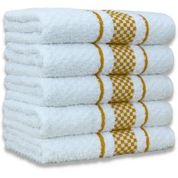 Kit 5 Pano de Prato Super Luxo Atoalhado Premium Gourmet Beka - Marrom - 1
