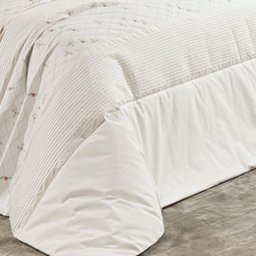 Edredom Super King Sicília Bordado 03 Peças 100% Algodão 200 Fios - Palha - 4 Edredom Super King Sicília Bordado 03 Peças 100% Algodão 200 Fios - Palha - 4