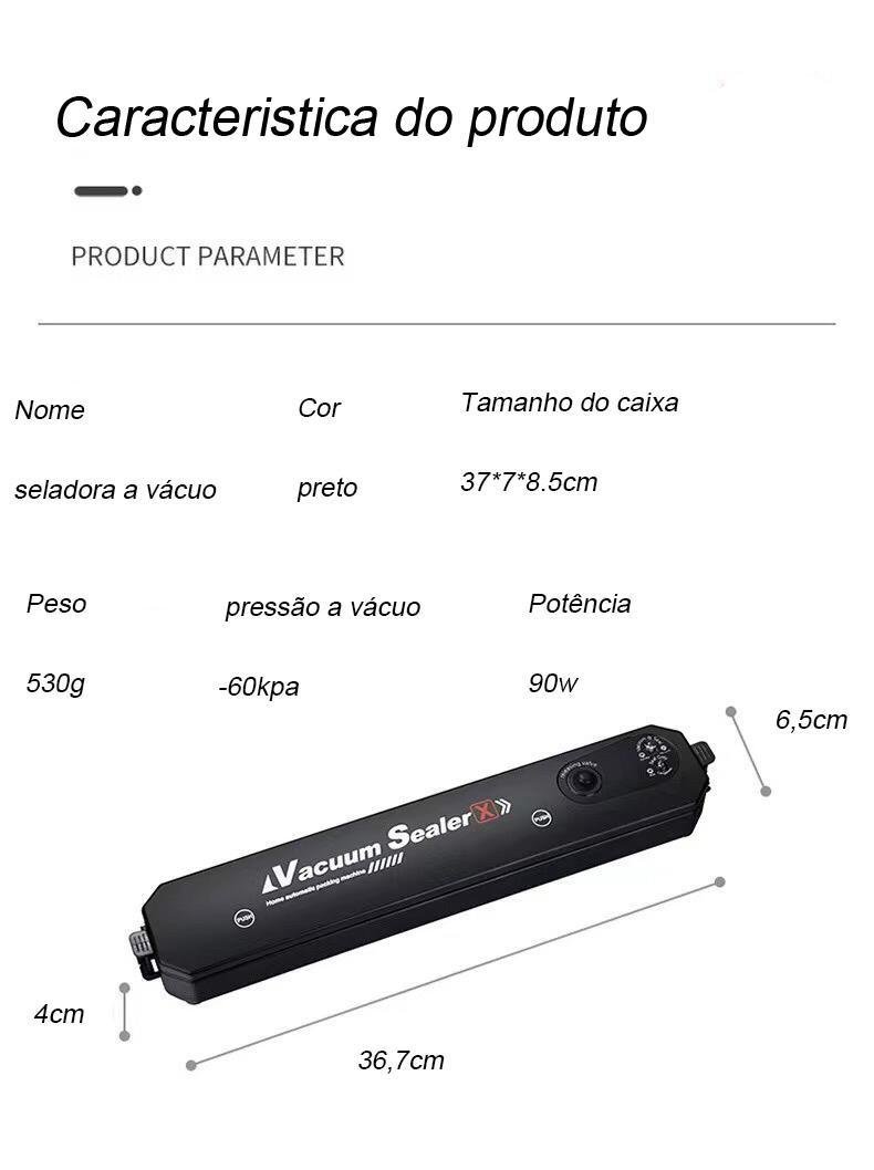 Embaladora a Vácuo para Embalagens Plásticas Alimentos - 3