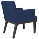 Ver imagem 3 de Poltrona Decorativa Para Sala de Estar e Recepção Beatriz W01 Suede Azul Marinho - Lyam Decor