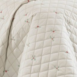 Kit Cobre Leito + Jogo de Cama Queen Sicília - 100% Alg. 200 Fios 07 Peças - Palha - 4 Kit Cobre Leito + Jogo de Cama Queen Sicília - 100% Alg. 200 Fios 07 Peças - Palha - 4