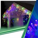 Ver imagem 2 de Cascata Pisca Colorido 3 Metros Natal Luz Fixa e Função Decoração 220v