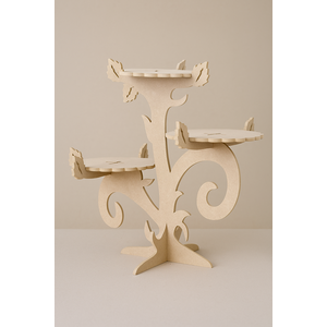 Suporte para Doces e Cupcakes em Mdf Cru 6mm – Design Provençal