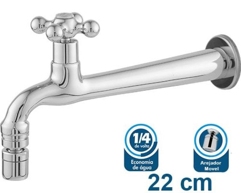 Torneira para Tanque Longa 22 Centímetros 1/4 de Volta com Bico Móvel em Metal - C52