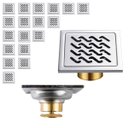 Ver imagem 1 de Ralo 10x10 Inox Kit 18 Anti Odor Banheiro Box Lavabo Quintal Jardim Casa Anti Inseto Varanda Higieni