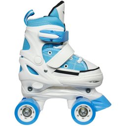 Patins 4 Rodas Ajustavel Tenis All Style Roller 29 ao 32 Retro Azul - 2 Patins 4 Rodas Ajustavel Tenis All Style Roller 29 ao 32 Retro Azul - 2