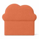 Ver imagem 1 de Cabeceira Infantil Cama Solteiro 120cm Orgânica Curva Nuvem Bouclê Terracota - Montanari's Decor