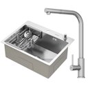 Ver imagem 1 de Kit Cuba Gourmet Quebec 60cm Aço Inox 304 e Torneira Gourmet Toronto Aço Inox Goldenx