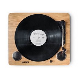 Toca-Discos Vinil Vitrola Retro Conversor Digital Via USB e Saída RCA Alto-Falantes - 2