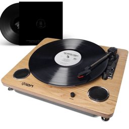 Toca-Discos Vinil Vitrola Retro Conversor Digital Via USB e Saída RCA Alto-Falantes - 1