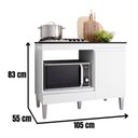 Ver imagem 5 de Balcão para Cooktop Carla 1 Porta Branco Ajl