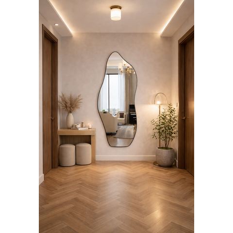 Espelho Grande Corpo Inteiro 150cm X 60cm Orgânico Luxo Decoração Quarto Sala