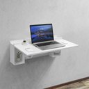 Ver imagem 2 de Escrivaninha de Parede Dobrável com Nicho - Smart - Branco