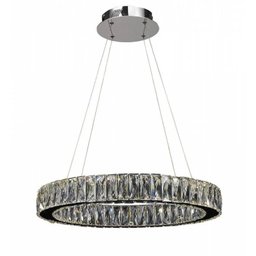 Lustre Led 32W 3000K Pendente Bella WE001C Cromado Transparente - 2