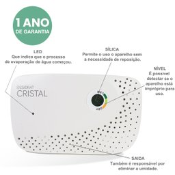 Desumidificador de Ar Antimofo | Desidrat Cristal - Bivolt - 8