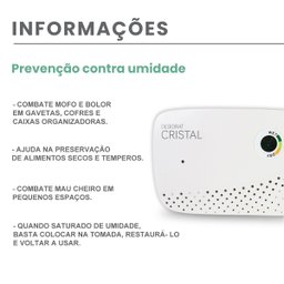 Desumidificador de Ar Antimofo | Desidrat Cristal - Bivolt - 4