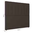 Ver imagem 3 de Cabeceira Casal 140cm Carla Material Sintético Marrom Com Frame Bymóveis