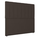 Ver imagem 2 de Cabeceira Casal 140cm Carla Material Sintético Marrom Com Frame Bymóveis