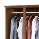 Ver imagem 3 de Conjunto Quarto Imbuia: Guarda-roupa Multiuso Flex 2 Portas 2 Gavetas, Cômoda 4 Gavetas Madeira Pinu