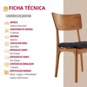 Ver imagem 5 de Conjunto 2 Cadeiras de Madeira Viena Gold Linho Preto/Cinam. Imbuia