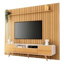 Ver imagem 2 de Rack Bancada Época com Painel Ripado You 2.7 com Mesa de Centro Sky e Aparador Infinity Cinamomo Off