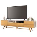 Ver imagem 3 de Rack Bancada Época com Painel Ripado You 2.7 com Mesa de Centro Sky e Aparador Infinity Cinamomo Off