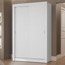 Ver imagem 1 de Guarda-roupa Solteiro 2 Portas de Correr 2 Gavetas Branco Vivare Madesa