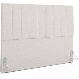 Cabeceira Cama Box Queen 160 Cm Dália W01 Bouclê Cru - Lyam Decor - 1