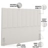 Cabeceira Cama Box Queen 160 Cm Dália W01 Bouclê Cru - Lyam Decor - 3
