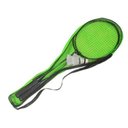 Ver imagem 1 de Kit Badminton Completo Com 2 Raquetes E 2 Petecas Jogo Com Bolsa Para Transporte