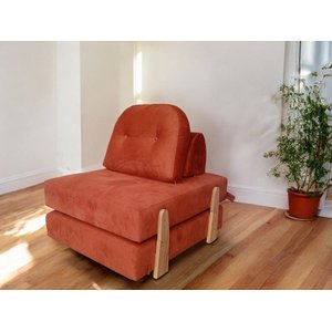 Poltrona Cama que Se Transforma em Sofá Cama Modelo Shin:ferrugem