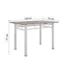Ver imagem 3 de Conjunto de Mesa Sala de Jantar com 4 Cadeiras Leia Tubular Granito 1,20m Artefamol