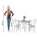 Ver imagem 6 de Conjunto de Mesa Sala de Jantar com 4 Cadeiras Leia Tubular Granito 1,20m Artefamol