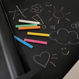 Adesivo de Parede Lousa Escolar Quadro Negro 2m X 45cm + Giz - 3