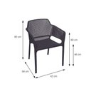 Ver imagem 2 de Cadeira Vega com Braço Polipropileno:preta