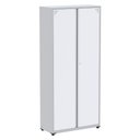 Ver imagem 1 de Armário Alto 2 Portas Pandin 90 Cm (largura) Inmetro Estrutura Aço Cinza e Portas Brancas C- Chave