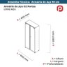 Armário Alto 2 Portas Pandin 90 Cm (largura) Inmetro Estrutura Aço Cinza e Portas Brancas C- Chave - 6