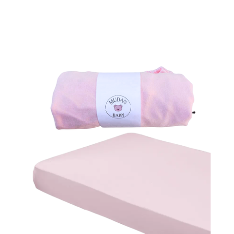 Lençol Avulso Malha Liso com Elástico Berço Americano Malha Hipoalergenico 160x98x12cm