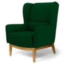 Ver imagem 1 de Poltrona Decorativa Para Sala de Estar Milena Base de Madeira Veludo Liso B-303 - Lyam Decor