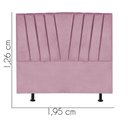 Ver imagem 2 de Cabeceira Bélgica Cama Box Casal 195 Cm Suede Rosa Bebê