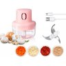 Mini Moedor Elétrico Alho Cebola sem Fio Xdx Mini Processador de Alimentos 250ml Rosa 110v/220v - 1