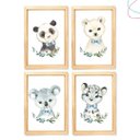 Ver imagem 1 de Kit com 4 Quadros Decorativos - Animais Aquarela de Gravata:pinus