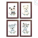 Ver imagem 3 de Kit com 4 Quadros Decorativos - Animais Aquarela de Gravata:pinus