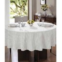 Ver imagem 2 de Toalha de Mesa Clean Passion Branca - Limpa Fácil - Redonda 2M para 8 Lugares - Döhler