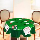 Ver imagem 2 de Toalha de Mesa Döhler Cartas Veludo - Redonda - 1.60M