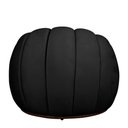 Ver mais imagens de Poltrona Decorativa Concha Base Arco Giratória Veludo Cor Preto