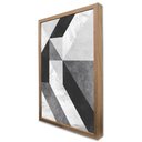 Ver imagem 1 de Quadro Decorativo Caixa Alta com Vidro Geométrico Mosaico Moderno TaColado Moldura Madeira 120 x 80c