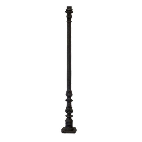 Poste Colonial Jardim N02 Pé Quadrado Ferro Fundido 155cm
