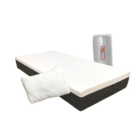 Colchão Solteiro Criazzi Enrolado 88x188 Cm Molas Ensacadas Conforto Firme D28 + 1 Travesseiro