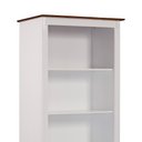 Ver imagem 2 de Estante para Livros 3 Prateleiras 1 Gaveta Pés Luis Xv 60201 Linz Móveis - Branco/imbuia